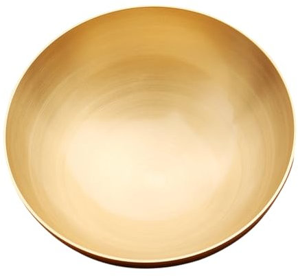 Amosfun Fruit Bowl Gold Brass Bowl Buddhist Water Bowl Large Decorative Bowl Kitchen Cooking Mixing Bowl Copper Salad Bowl Golden Food Container Pasta Bowl Copper Bowl Home Decor