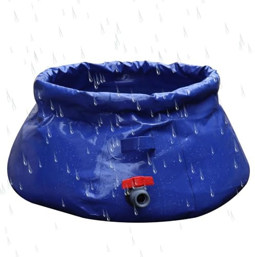 Depósito de almacenamiento de agua de lluvia plegable de 200 litros | Almacenamiento de recogida de agua de lluvia con grifo, cubo multiusos de recogida de agua de lluvia, almacenamiento de agua