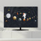 Hixingo Cubierta Antipolvo para TV, Funda para Televisor Elástico Protector para Smart TV Cubierta de Televisión Pantalla de Funda impresión de Espacio (65,Negro B)