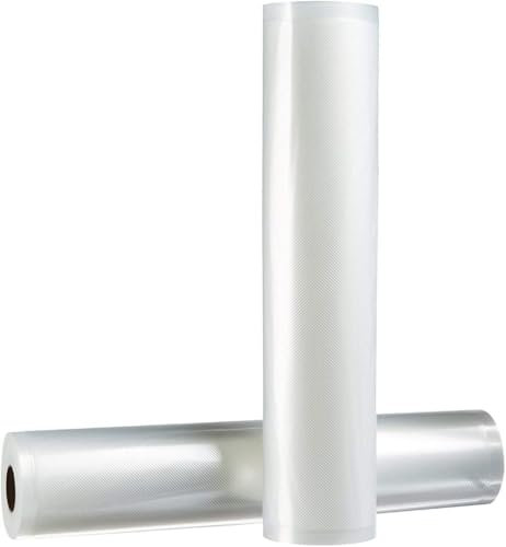 Sacs sous Vide gaufré en Rouleaux pour appareil de mise sous vide, 15cm x 6m, 90 microns,Lot de 2