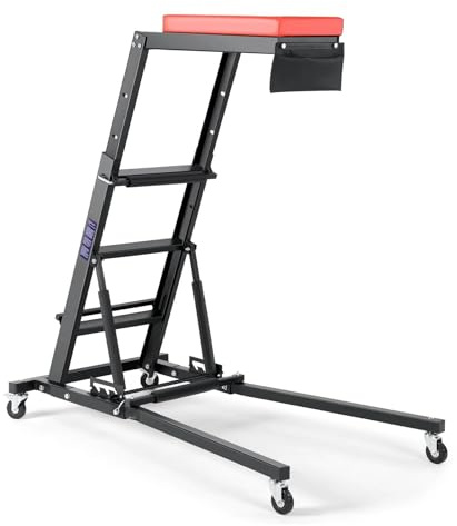 EGUIAS Rollhocker Werkstatt Rollhocker Automotive Topside Creeper Einstellbare Höhe 400 LBS Kapazität 4 Schwenk Lenkrollen Für Auto Reparatur