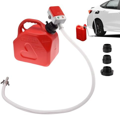 Pompa benzina elettrica per tanica con arresto automatico – pompa carburante pompa di aspirazione olio per benzina, diesel e olio, pompa di trasferimento carburante con tubo di aspirazione flessibile