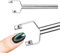 Gosknor 3-In-1-Katzenaugenmagnet für Nägel, Nageldesign-Magnetwerkzeug Y-Förmig Doppelkopf Edelstahl Fingernagelmagnete Nagellack für Zuhause Heimwerker Salon Studio (Silber)