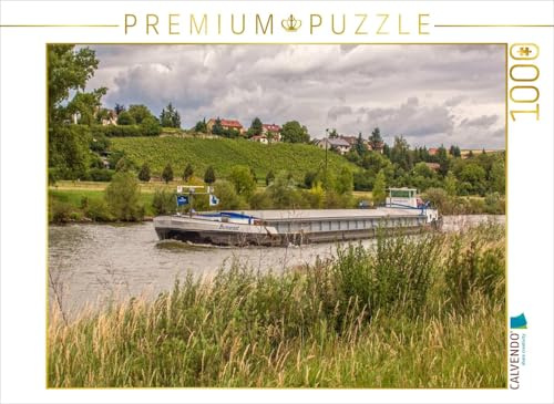 CALVENDO Puzzle Schiff auf dem Main bei Mainstockheim | 1000 Teile Lege-Größe 64 x 48 cm Foto-Puzzle für glückliche Stunden