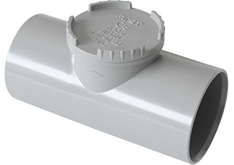 FIRST PLAST NRC50G Valve Anti-Retour en PVC à Collage, Gris, ø 50 mm
