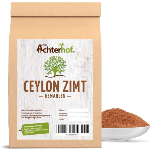 Ceylon Zimt gemahlen (100g) mit wenig Cumarin in Premium Qualität | 100% ECHTES Ceylon Zimt-Pulver