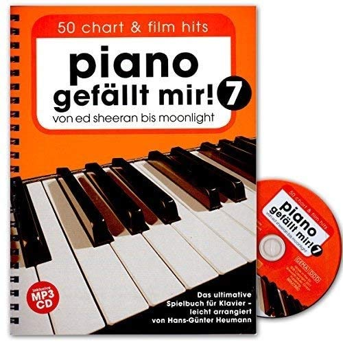Piano gefällt mir! 50 Chart und Film Hits Band 7 - Notenbuch mit CD und mit bunter herzförmiger Notenklammer - ISBN: 9783865439765