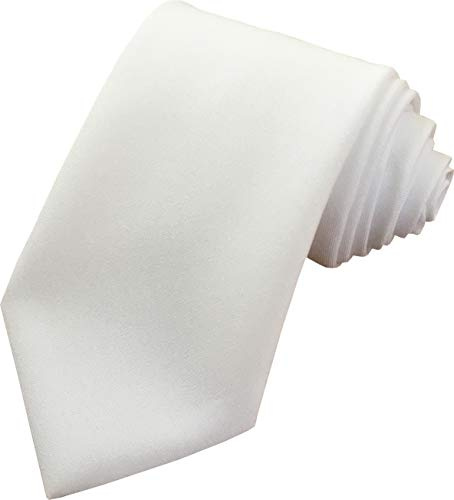 Great British Tie Club Herren Extra Lange XL Krawatten (Weiß)