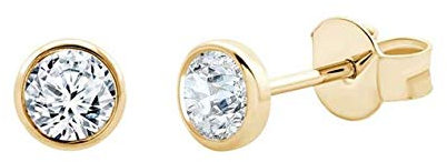 Ohrringe Diamanten 0,20 Karat Gelbgold 18 Karat - Lucky One Schmuck