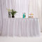 14ft / 426cm Weiß Tischrock, romantische Tüll Schreibtisch Gaze, Tischdekoration, Schneeflocke Wonderland Tutu Tischdecke, für Babyparty,Hochzeit,Geburtstag,Party,Bar,Valentinstag Weihnachten