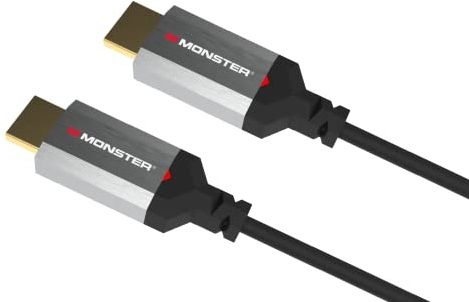 Monster Essentials - Cable HDMI de 1,8 m, ultra HD 4K, con Ethernet, velocidad de transferencia de 22,5 Gbps, cable de video HDR, cable ARC, conectores de oro de 24 K resistentes a la corrosión