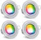 linovum 4er WLAN Einbauleuchten Set mit tauschbaren RGB GU10 LED Smart Birnen - kompatibel mit Alexa & Google - Smarthome Spot silber rund
