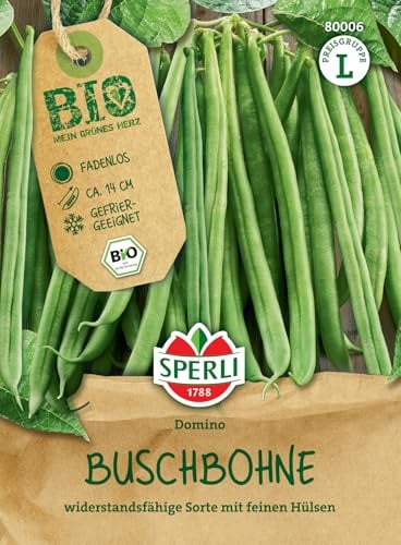 Sperli BIO Buschbohnensamen, fein 80006 - Bio - widerstandsfähige Sorte - fadenlos - gefriergeeignet - Samen Gemüse, Saatgut, Gemüse Pflanzen