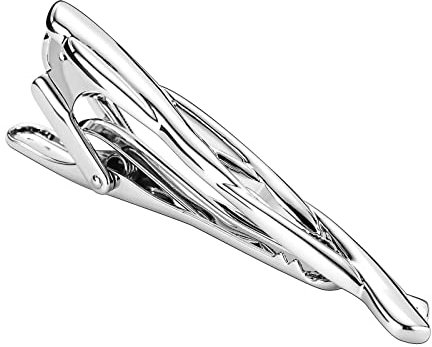 Aotiwe Pince À Cravate Original, Cadeau pour Homme Branches de Saule Argent Acier Inoxydable pour Business Commercial