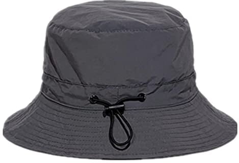 LANLYLGQ Fischerhut Wasserdicht Sonnenhut Schnell Trocken Bucket Hut Regenhut Unisex Herren Damen Eimmerhut (Grau)