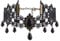 Yolev Choker Schwarze Spitze Gothic Steampunk Halskette Choker Halsband mit Kristallen Vampir Kette Frauen und Mädchen Vampir Accessoire Cosplay Schmuck Party Vintage Kostüme Damen