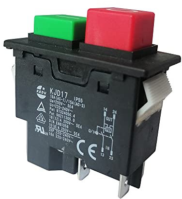 KJD17 Interruttore a pulsante elettromagnetico per macchina da giardino KEDU 4 pin 16A