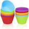 Eolilim 24PCS 9 cm Large Reusable Silicone Baking Cups Multi Color, Silicone Cupcake Cases, Large Muffin Cases for Baking