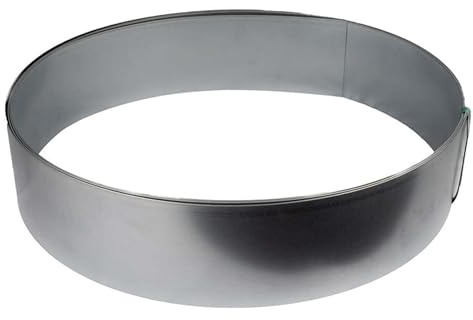 Jardinion Rasenkanten, Pflanzring 8m x 20cm Silber | Beeteinfassung aus Metall, Umrandung Gartenbeet, Blumenbeet oder Kiesbeet