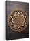 MuchoWow© Bild auf Leinwand 60x90 cm Schlafzimmer Bilder Wand Deko Wohnzimmer Modern Wanddeko Bilderwand Geschenk Mandala - Holz - Blumen - Braun