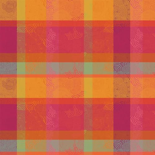 Garnier Thiebaut Tischdecke Mille Rainures Flamboyant, beschichtet (150 x 150 cm)