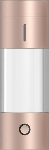 Portable Hydrogen Water Generator Bottle with SPE and PEM Technology, Rechargeable Hydrogen Rich Water Glass Cup Water Ionizer Machine& Maker for Home and Fitness Daily Drinking (gold)