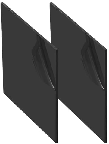 Placas de Plástico Abs 30cmx20cmx3mm Placa Plastico Negro Fuerte y Resistente Para Proyectos de Modelado de Bricolaje Artes y Manualidades 2pcs (30 * 20CM, Negro)