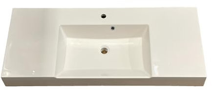 Aufsatzwaschbecken rechteckig, weiß, 120 x 51 cm