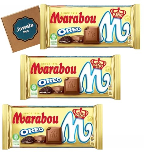 Marabou Oreo Schokolade 3er Set - 3 x XXL Tafel 220g - Jawela Set - Großpackung - Rainforest Alliance zertifiziert