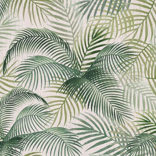 Carta da parati autoadesiva con giungla tropicale da rimuovere e incollare, 44x300CM carta da parati con foglie verdi, pellicola in vinile rimovibile per soggiorno, camera da letto, cucina, pensili