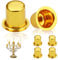 6 Set Kerzenhalter für Stabkerzen Teelichter, Klein Kerzeneinsatz Tafelkerzen, Kerzenhalter für Hochzeiten, Baumkerzen, Feste, Stabkerzenhalter Deko und Tischgestaltung, Golde