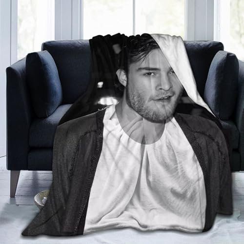 Foursssve Chuck Bass Überwurfdecke Ed Westwick Fleecedecke, weiche, gemütliche Flanelldecke, leichte Plüschdecke (3 Größen)