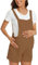 FEOYA Tuta Premaman Senza Maniche in Cotone Salopette Estiva Larga e Comoda con Tasche Overalls Casual per Donne Incinte Ideale per Caldo Marrone S