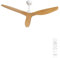 CREATE / WIND BALANCE/Ventilatore da soffitto bianco e legno chiaro con telecomando / 40W, Silenzioso, Ø132 cm, 6 velocità, programmabile, funzione estate-inverno