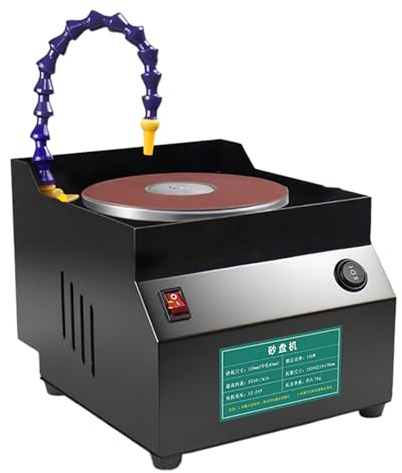 XDTKJDZ Electric Bench Sanders, Knife Sharpening Machine, Grinder Polishing Sanding Machine, 7 Power Levels, W/diameter Sandpaper*10, for Water/Dry Grinding, Wood Metal Working