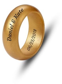 MMXX Personalisierte 8MM/6MM Silikon Ringe für Ihn Individuell Gravierte Silikon Eheringe für Herren Verschiedene Ausführungen von Gummiringen für Outdoor/Fitnessstudio/Geschenk