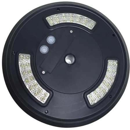 Tofficu Solar Fahnenmastleuchte mit 42 LEDs, 3w 3.7v, Schwarz