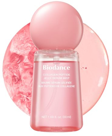 BIODANCE Collagen Peptide Jelly Serum Spray, Feuchtigkeitsspendendes Gesichtsspray, Hydrogel zum Aufsprühen, Reiseutensilien und Selbstpflege-Geschenke für Frauen, Koreanische Hautpflege | 1.69 fl.oz