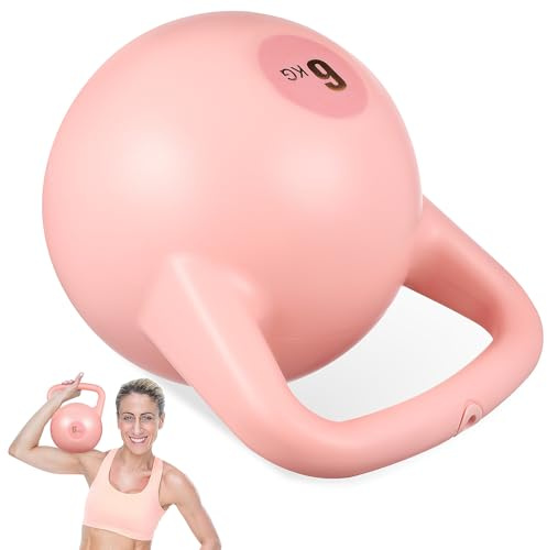 DIYEAH Wassergefüllte Kettlebell 6kg aus Robustem Pe Tragbare Krafttrainings Hantel für Männer Frauen Mobiles Fitnessgerät für Zuhause und Unterwegs
