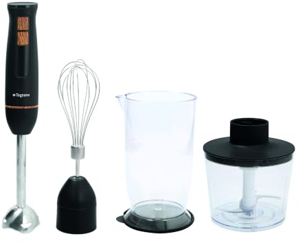 Tognana Iridea, Frullatore a immersione 3in1 400 W, acciaio, nero/marrone