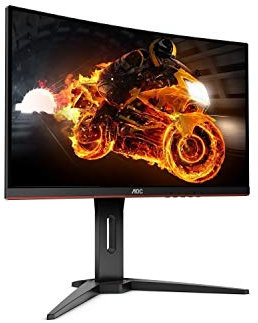 AOC Monitor Italia AOC C27G1 Monitor Gaming Curvo da 27, FHD 1920 X 1080 a 144Hz, 2 X HDMI, Regolabile in altezza, Nero/Rosso