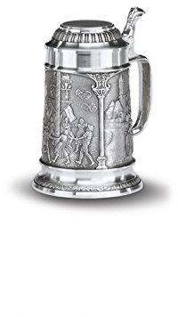 Die Neue Linie Beer stein with flat lid of the village 0.5 liter