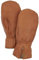 HESTRA Unisex Leather Swisswool Classic Mitt Handschuhe Braun 7