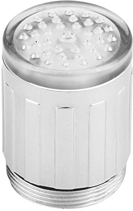 Kafuty LED Leuchtende Dreifarbige Wasserhahn Temperaturregelung, Leitungswasserfilter Wasserhahn, Temperaturfühler Farbwechsel LED-Licht Wasserhahn Küche Bad Aufsatz