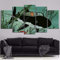 104Tdfc - Leinwandbild 5 Teile Bilder Filmanimation Die Abenteuer von Tim und Struppi 5 teilige Wandbilder Kunstdruck 150X80cm Mit Rahmen Vlies Leinwanddrucke Leinwandbilder Cadeau d'Halloween
