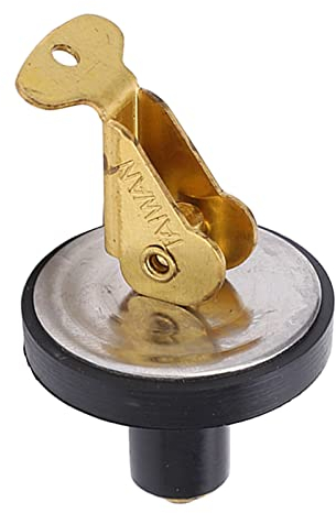 Qiilu Ablassschraube für Boote Drehen 19mm Kompressions-Ablassschraube 3/4 Zoll Edelstahl Ablassschraube für Boot Messing Schraube Gummidichtung Boot Yacht Marine Zubehör(3/8 inch (2974B1))