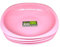 ECO 4 Pc Unbreakable Deep 19 x 19 cm Pink Round Plastic Plates | Large High Edge Kids Plates | Stackable Plastic Plate Reusable for Birthdays, Picnic, BBQ & Parties (Pink, Large)