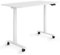 ESMART Germany EZX-132WW 120x60cm Weiß Ergonomischer Steh-Sitz-Schreibtisch auf Rollen Stufenlos elektrisch höhenverstellbar 65,5-130,5 cm 3 x Memory Aktivitätserinnerung