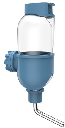 TOKAYIFE Pet Water Bottle for Cage Crate 500ml Water Dispenser for Small Animal Rabbit Guinea Pig Chinchilla Ferret Squirrel Hedgehog (Blue)