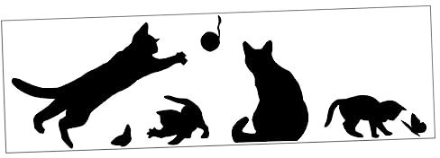 BESTonZON Abnehmbare Katzen-wandtattoos Mit Verspieltem Wollknäuel-design Bunte Kühlschrank-aufkleber Niedliche Kinderzimmer-deko Kratzschutz Und Fröhliche Heimverschönerung